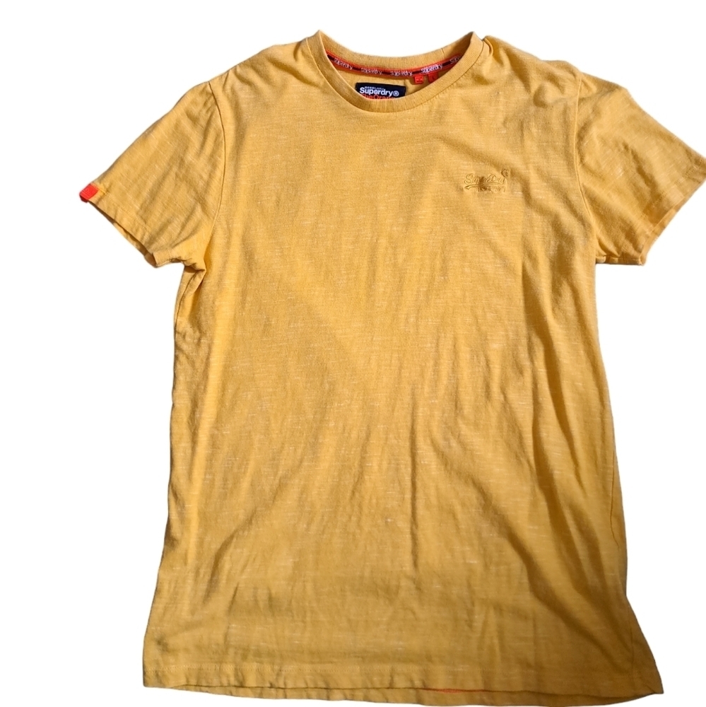 SUPERDRY the ORANGE label Short sleeve tshirt TEE cotton blend Men size Lg